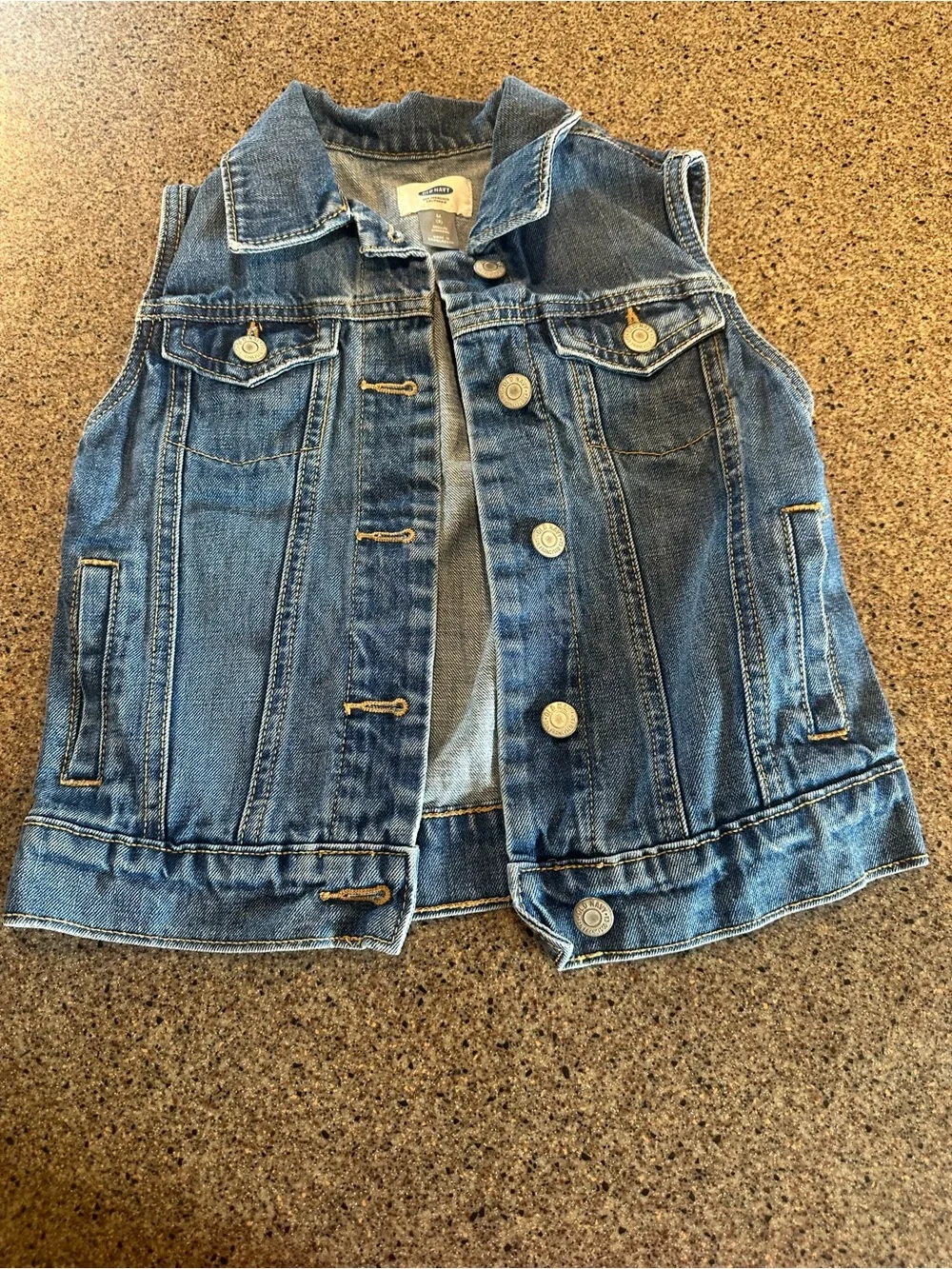 Old Navy Light Blue Denim Jacket Vest